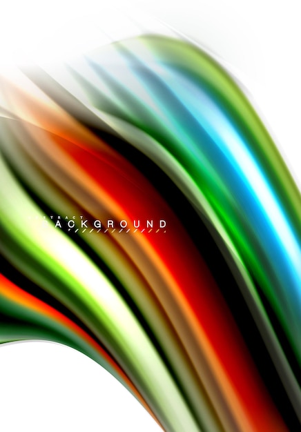 Fluido líquido mezclando colores concepto en fondo gris claro onda y curva de remolino línea de flujo de moda plantilla de diseño abstracto para presentación de negocios aplicación papel pintado banner póster o papel pintado