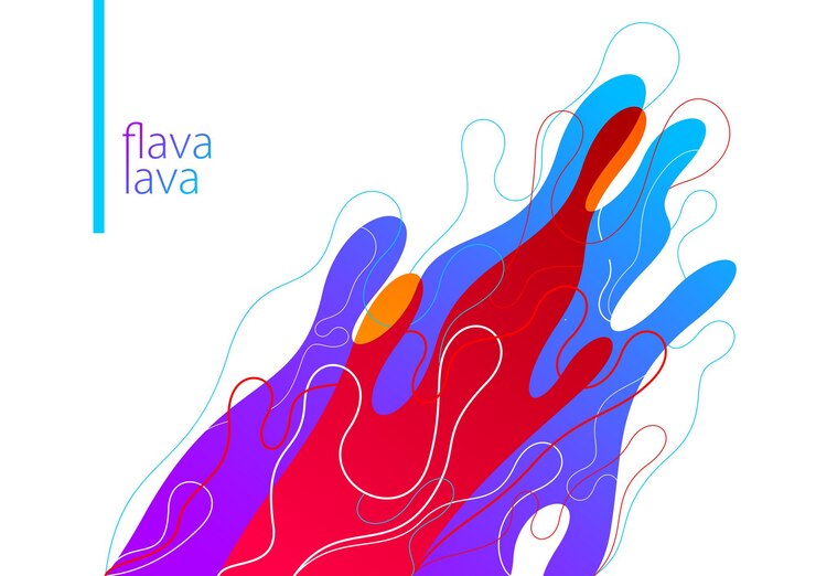 Vector fluidos formas líquidas coloridas en movimiento vector elemento de diseño gráfico abstracto, arte moderno dinámico que fluye y formas cambiantes, gradientes burbujas de lava.