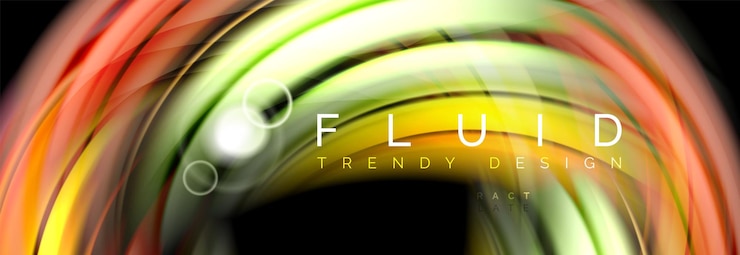 Vector fluir brillante color concepto de movimiento de moda plantilla de diseño abstracto para negocios o presentación de tecnología o papel tapiz de portada de folleto web