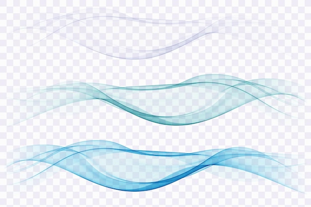 Flujo de color de líneas onduladas ondas abstractas fondo Conjunto de ondas vectoriales