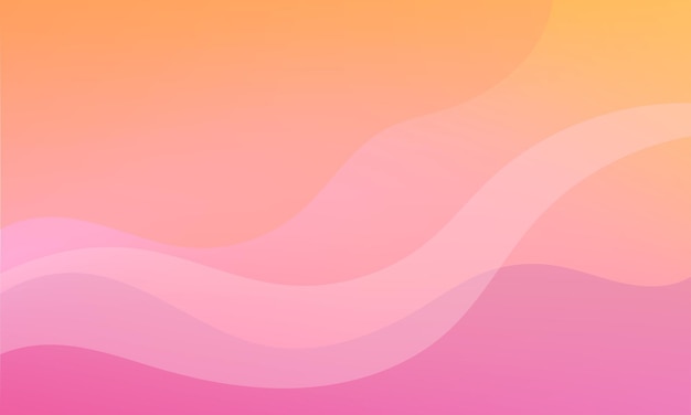 Flujo de gradiente de color rosa suave violeta y naranja fondo borroso diseño elegante
