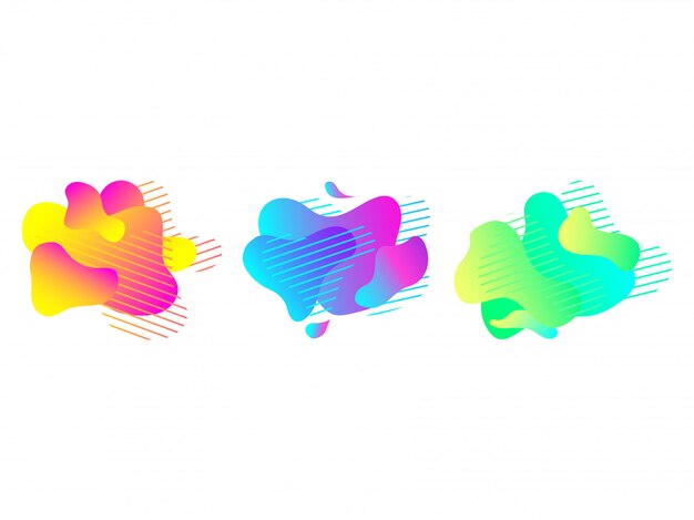 Flujo de líquido degradado o formas abstractas de arte fluido
