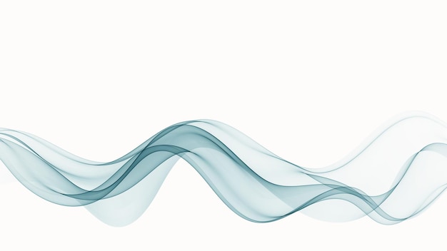 Flujo ondulado transparente abstracto de onda de menta ahumada