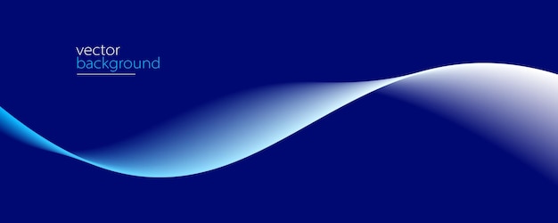 Flujo suave de forma ondulada con gradiente vectorial fondo abstracto diseño azul oscuro línea curva energía movimiento relajante sonido de música o tecnología