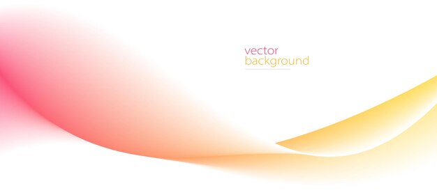 Flujo suave de forma ondulada con vector de gradiente fondo abstracto de diseño de curva de línea de energía de movimiento rojo y amarillo