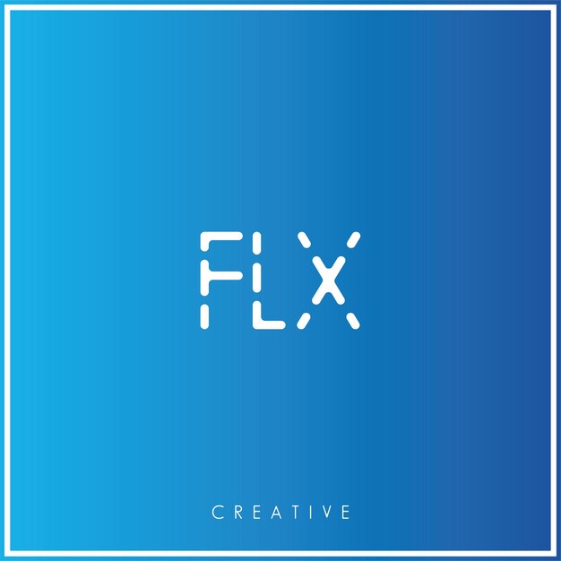 FLX Premium Vector último diseño de logotipo creativo Ilustración vectorial de logotipo mínimo monograma