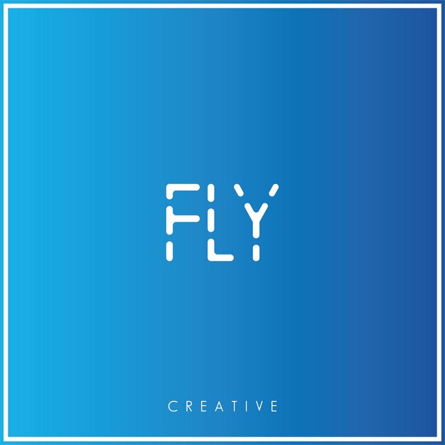 FLY Premium Vector último diseño de logotipo Diseño creativo de logotipo Ilustración vectorial Logotipo mínimo Monograma