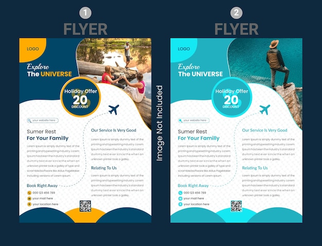 Vector flyer para una agencia de viajes