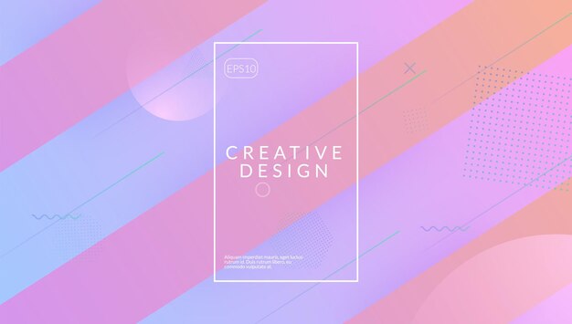Flyer arcoíris. Composición creativa. Papel de moda. Diseño dinámico ondulado. Página de inicio de tecnología. Elemento de neón. Forma violeta del inconformista. Fondo fluido. Folleto de arco iris lila