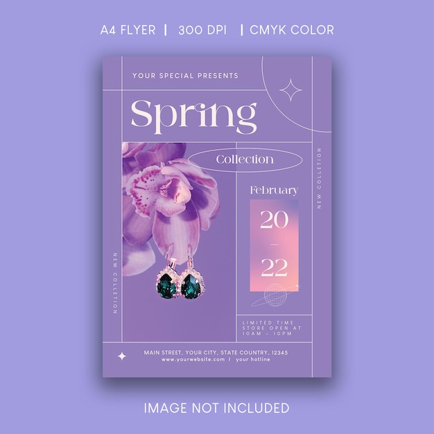 Flyer de la colección de primavera