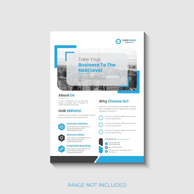 Flyer con diseño moderno