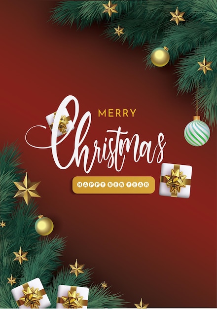 FLYER Feliz Navidad A5 Color Rojo