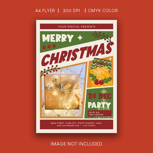 Flyer de la fiesta de Navidad