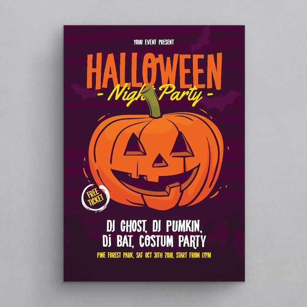 Vector flyer de halloween