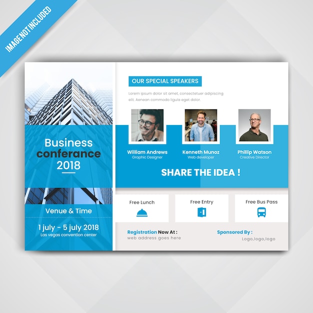 Flyer horizontal de Conferance