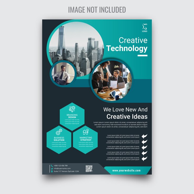 Vector flyer de negocios corporativos creativos