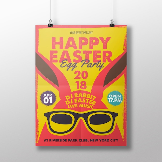 Vector flyer de pascua