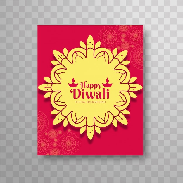 Flyer rojo de diwali