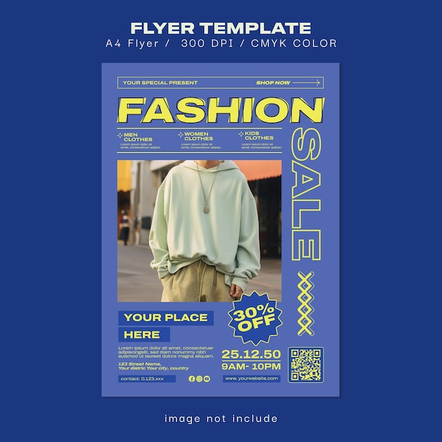 Flyer de ventas de moda