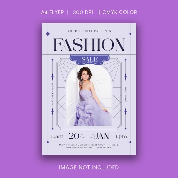 Flyer de ventas de moda