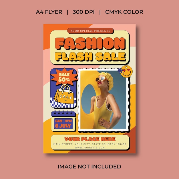 Flyer de ventas de moda