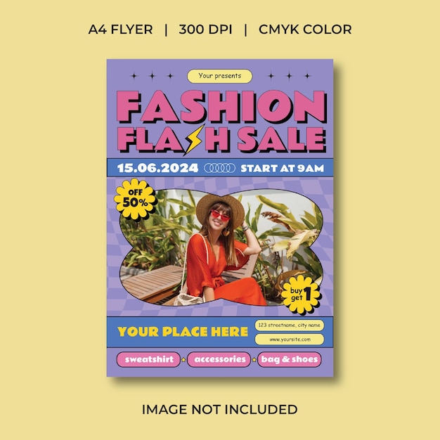 Flyer de ventas de moda