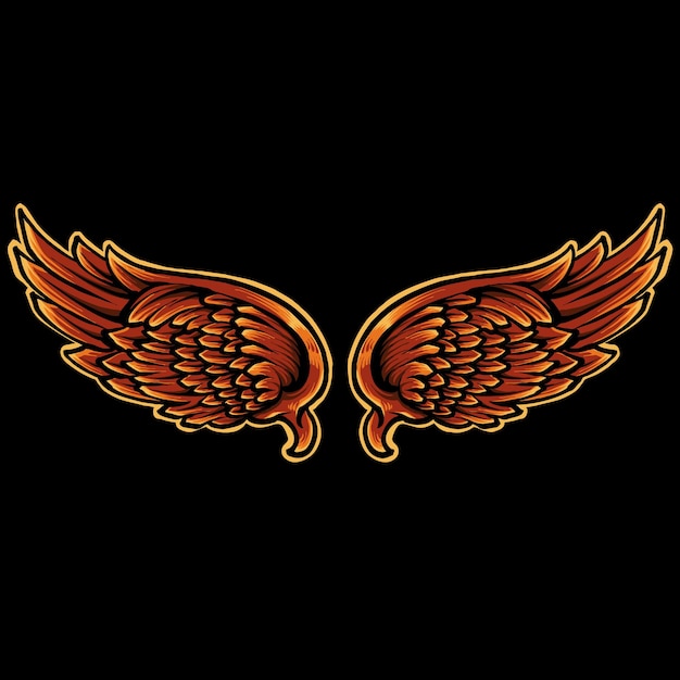 Flying High Eagle Wings en arte vectorial