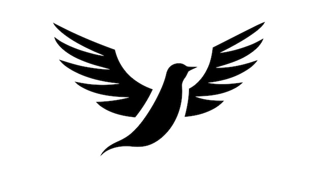 Flying Wings Bird Logo plantilla vectorial de diseño abstracto Ilustración vectorial