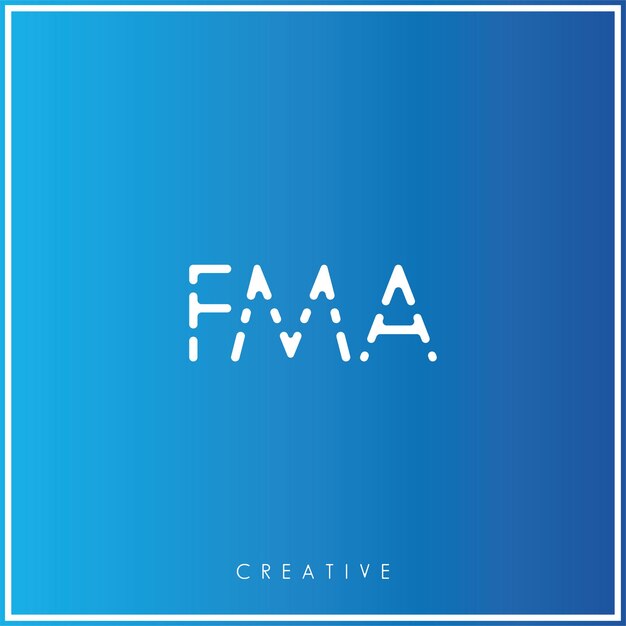 FMA Premium Vector último diseño de logotipo Diseño creativo de logotipo Ilustración vectorial Logotipo mínimo Monograma
