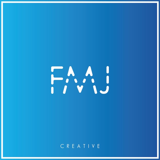 FMJ Premium Vector último diseño de logotipo Diseño creativo de logotipo Ilustración vectorial Logotipo mínimo Monograma
