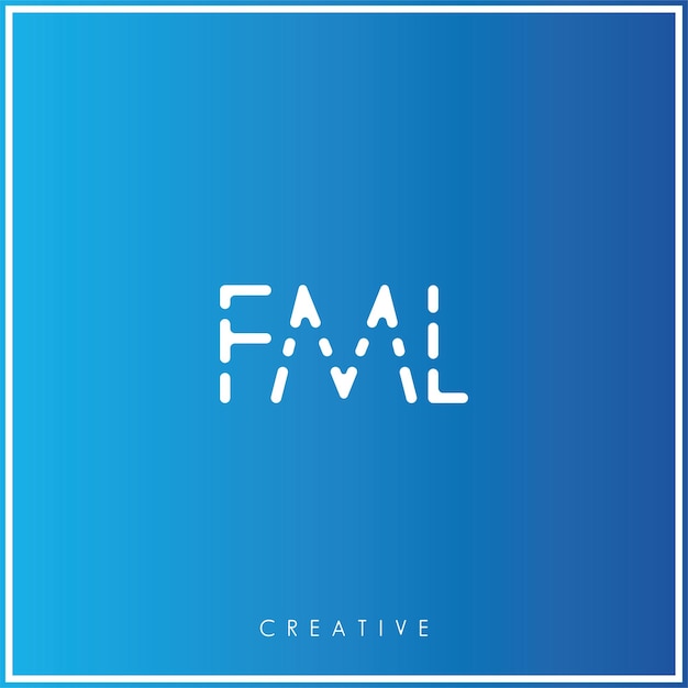FML Premium Vector último diseño de logotipo Diseño creativo de logotipo Ilustración vectorial Logotipo mínimo Monograma