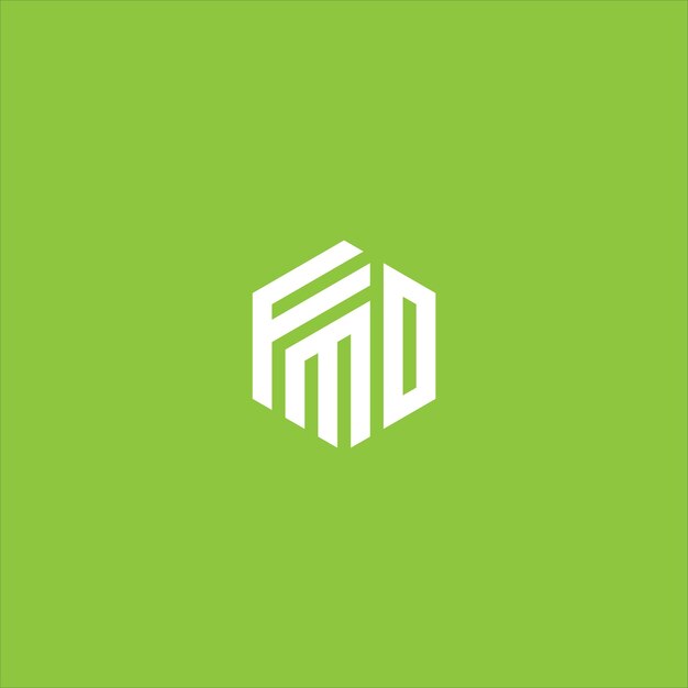 FMO Monograma de letras Diseño inicial del logotipo plantilla Ilustración vectorial FMO elegante