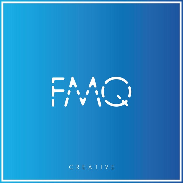 FMQ Premium Vector último diseño de logotipo Diseño creativo de logotipo Ilustración vectorial Logotipo mínimo Monograma