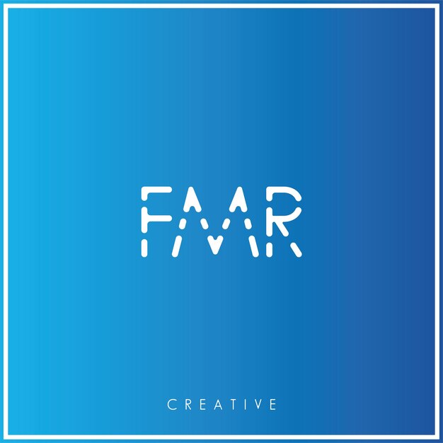 FMR Premium Vector último diseño de logotipo diseño creativo de logotipo vector ilustración monograma de logotipo mínimo