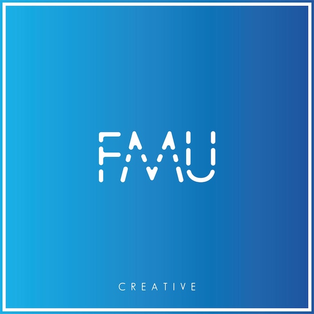 FMU Premium Vector último diseño de logotipo Diseño creativo de logotipo Ilustración vectorial Logotipo mínimo Monograma