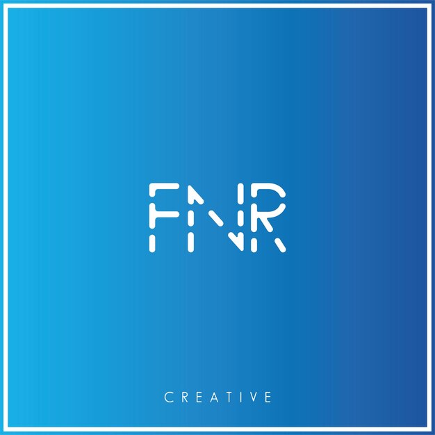 FNR Premium Vector último diseño de logotipo diseño creativo de logotipo vector ilustración monograma de logotipo mínimo