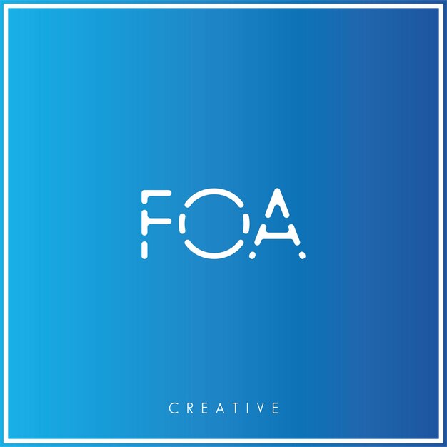 FOA Premium Vector último diseño de logotipo Diseño creativo de logotipo Ilustración vectorial Logotipo mínimo Monograma