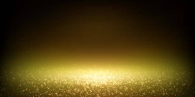 Foco de polvo brillante que cae, bokeh de luces borrosas de lujo.