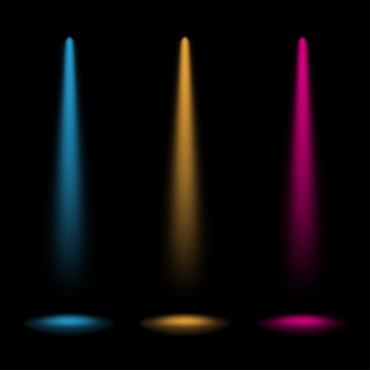 Vector focos de colores