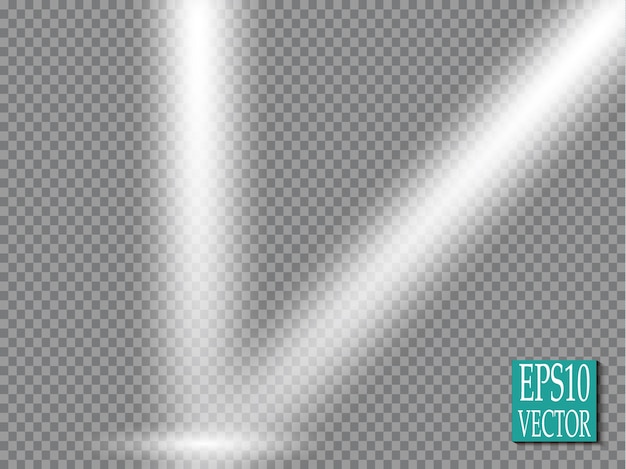 Focos. Efecto de luz brillante.