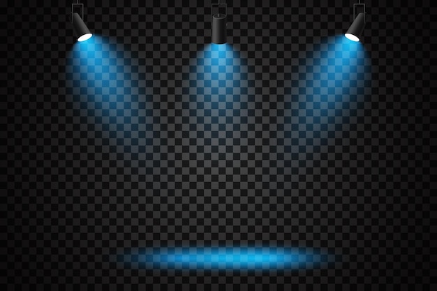 Focos vectoriales Efectos de luz de escena Efecto de luz brillante Ilustración vectorial