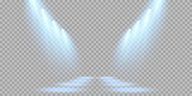 Focos vectoriales Efectos de luz de escena Efecto de luz brillante Ilustración vectorial