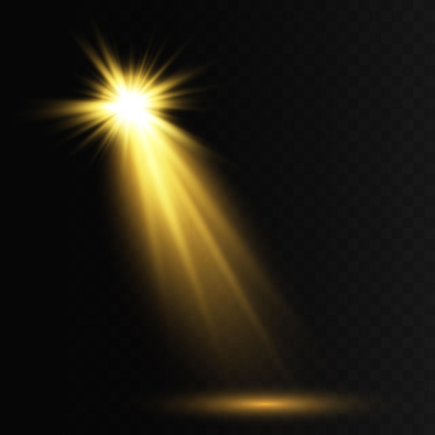 Focos vectoriales Efectos de luz de escena Efecto de luz brillante Ilustración vectorial