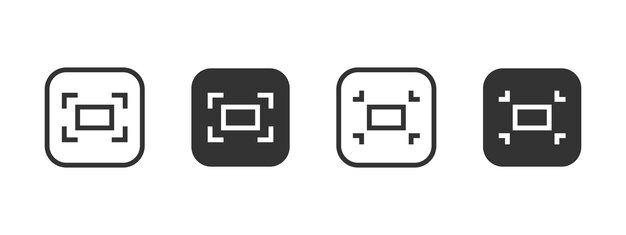 Focus icon Frame button vector illustration Used for centering or adjusting view symbol Interface element for screen or window alignment sign Visual targeting and framing pictogram