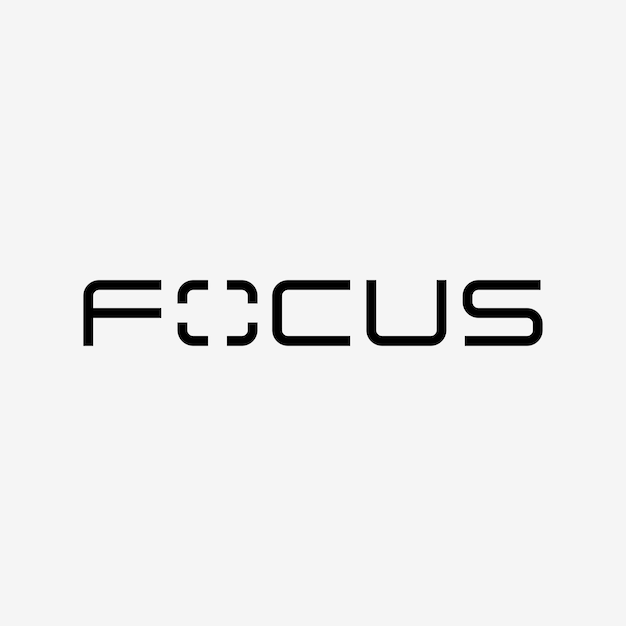 FOCUS LENS CÁMERA LETTERING LETTER MARK LOGO ICON VECTOR Ilustración de las imágenes de las imágenes