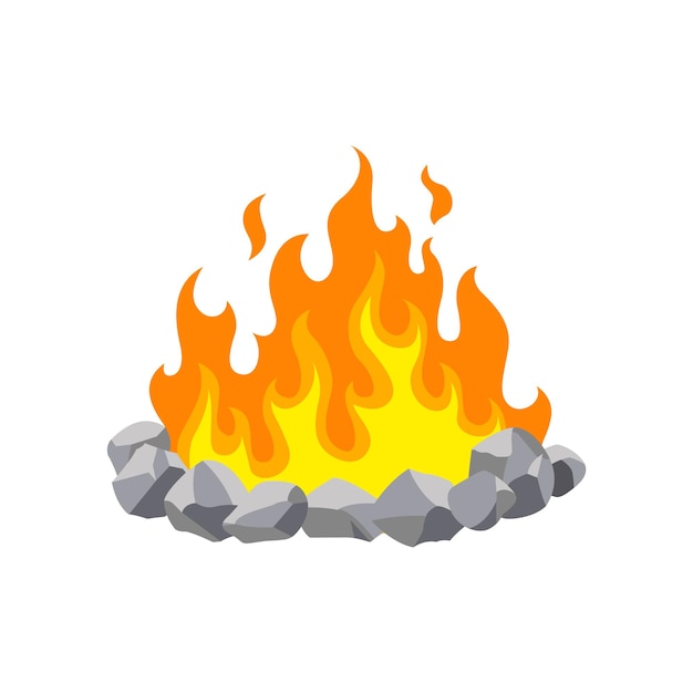 Fogata de chimenea aislado en blanco