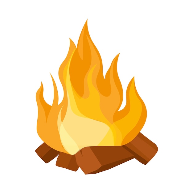 Fogata o pila de leña ardiendo en la chimenea
