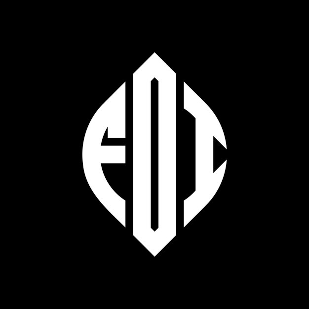 FOI diseño de logotipo de letra de círculo con forma de círculo y elipse FOI letras de elipse con estilo tipográfico Las tres iniciales forman un logotipo de círculo FOI Emblema de círculo Abstracto Monograma Carta Marca Vector FOI