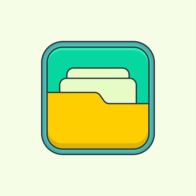 Folder icon icon related to design elements suitable for web site app user interfaceselement printable etc flat icon style simple vector design editable