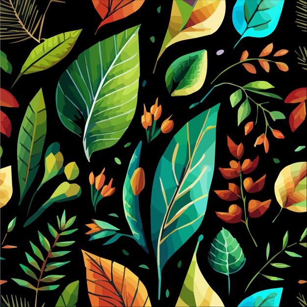 Follaje naturaleza fondo hojas textura plantas coloridas macro disparo hoja vector de disparo cercano